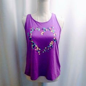 Puple Tank Top with heart